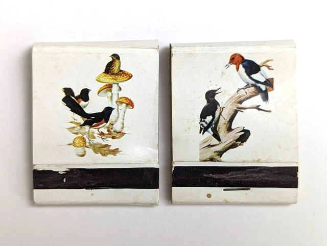 VTG Matchbook Lot Roger Tory Peterson Bird Water Color Mushrooms Woodpecker