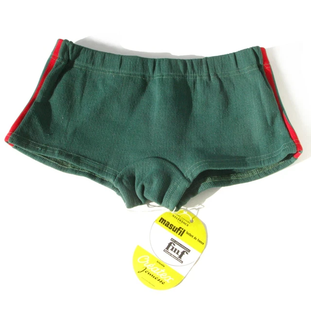 Authentique Short enfant vintage - Maillot de bain - Createx - 10 ans Vert