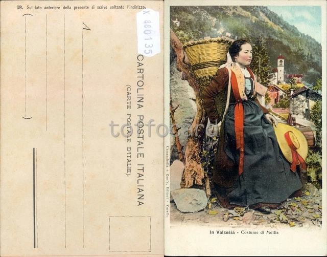 Vercelli Provincia-Valsesia-Mollia-Costumi-B88-135