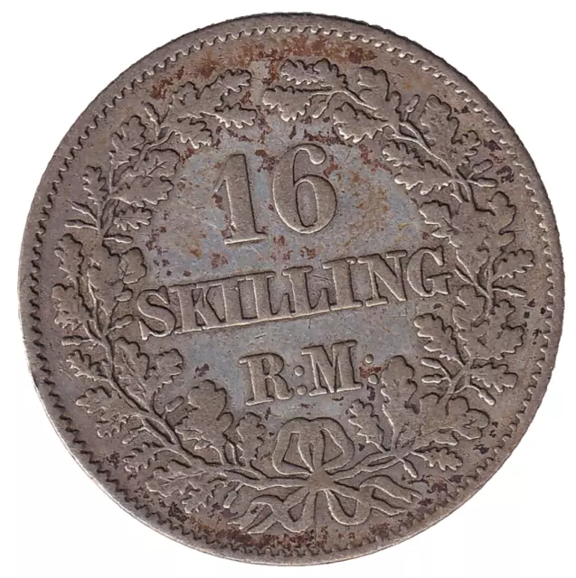 AV-VD Dänemark 1857 16 Skilling Frederik VII.  UN8