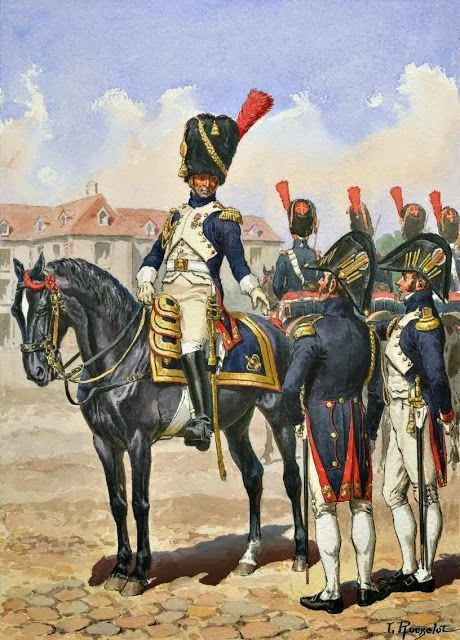 Tableau Sur Toile Soldat Cavalier Empire - Format 50x70 Cm, Décoration Murale Neuve