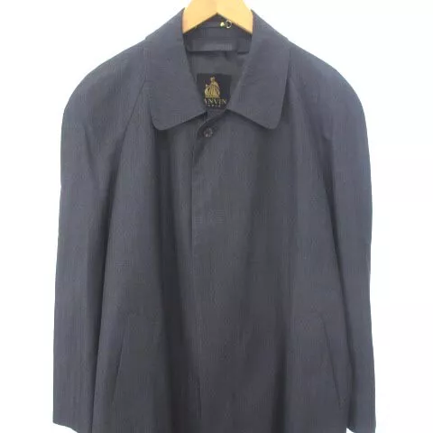 Lanvin Paris Stainless Steel Collar Coat Hiyoku Wool Silk Blend Gray R48-45 L Ou 3