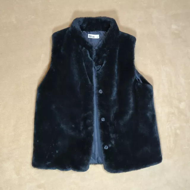 Epic Threads Girls Faux Fur Vest Black Large 2