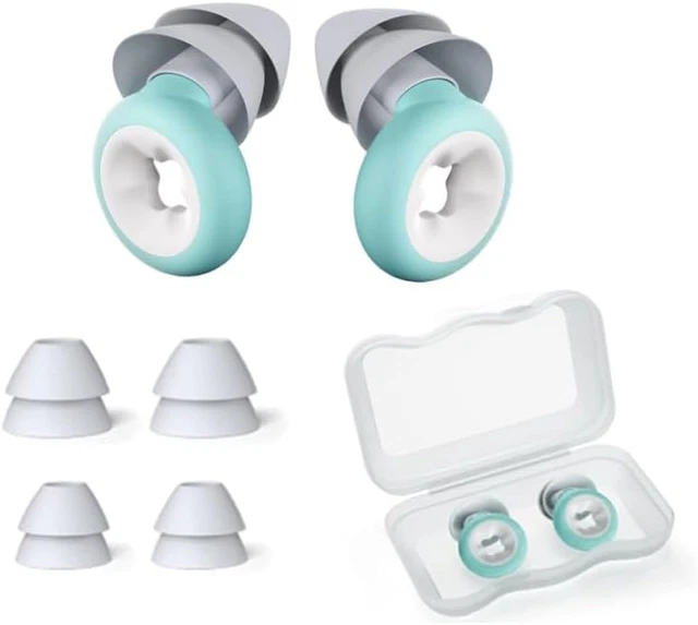 Tappi Per Le Orecchie Per Dormire, Viaggiare, Concentrarsi, Lavoro, Protezione Del Rumore - Taglie XS/S/M/L - Silicone Comodo E Riutilizzabile -33Db
