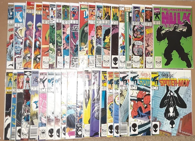 Huge Mixed Marvel Copper Age Comic Lot Of 71 [1976-1991] Web Of Spider-Man #1