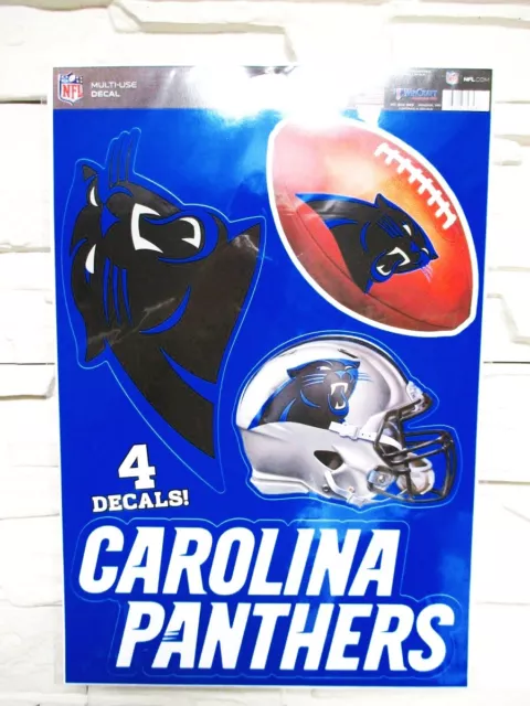 Carolina Panthers 4 Aufkleber Decal Badges Set NFL Football Neu