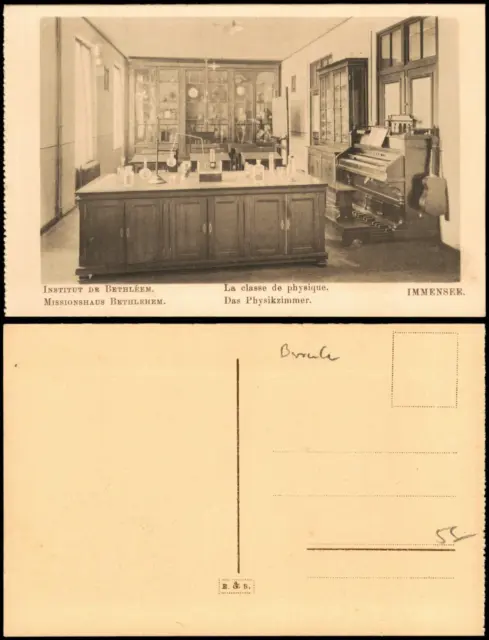 Ansichtskarte Küssnacht SZ Das Physikzimmer. MISSIONSHAUS BETHLEHEM. 1928