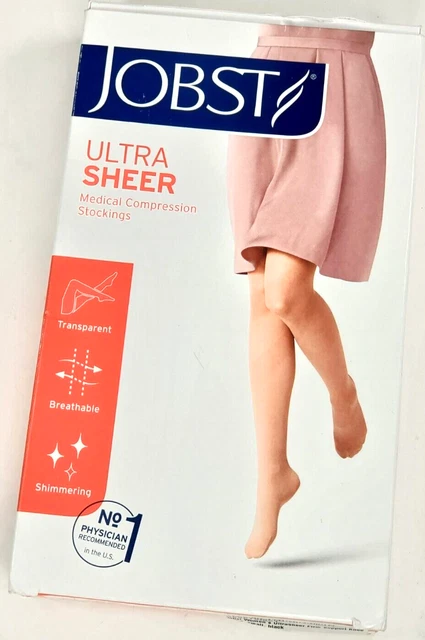 JOBST ULTRA TRANSPARENTE Medias de compresión médica Soporte para la rodilla DAMAS Pequeñas, NEGRAS