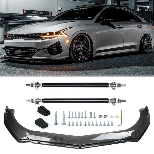 FRONT BUMPER CHIN Lip Splitter Spoiler Body Kit +Strut Rods For Kia K5