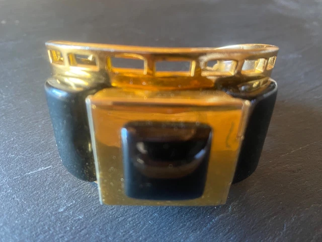 Bracelet Manchette Art Déco Ancien Fabon Paris 1930 - Rare Et Articulé