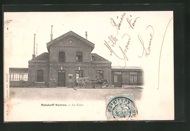 CPA Malakoff-Vanves, la Gare 1904