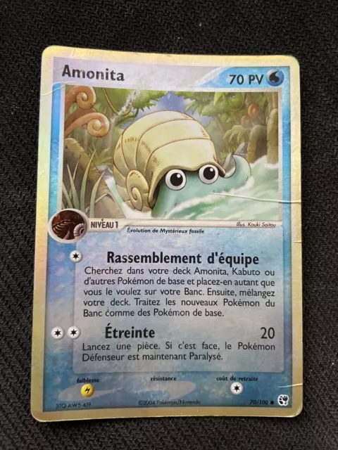 Amonita Reverse - Pokemon 70/100 Ex Tempete De Sable Mauvais Etat Fr