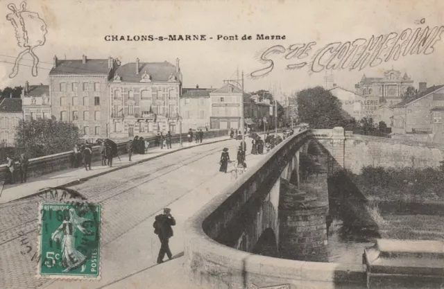 CPA 51 CHALONS sur MARNE Pont de Marne