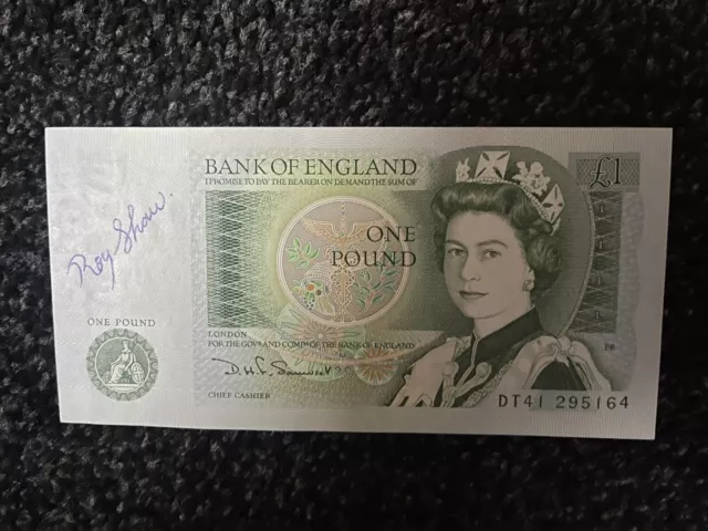 Roy Shaw signed pound note