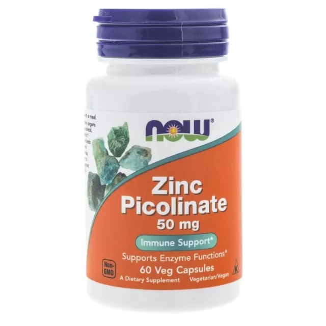 NOW FOODS Zink Picolinat / Zinc Picolinate 50 mg 60 Kapseln