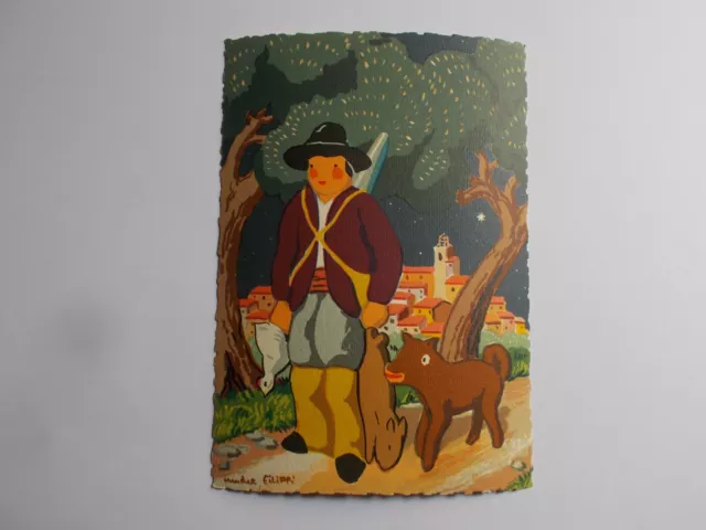 Cartolina Presepe Da Provenza - Cacciatore - Da André Filippi