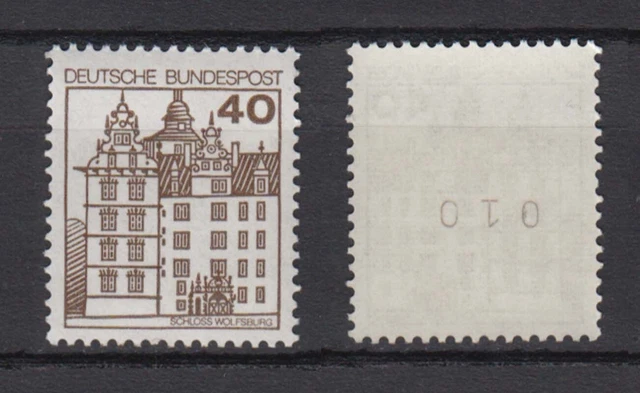 Bund 1037 RM gerade Nr. Burgen+Schlösser 40 Pf postfrisch alte Fluoreszenz