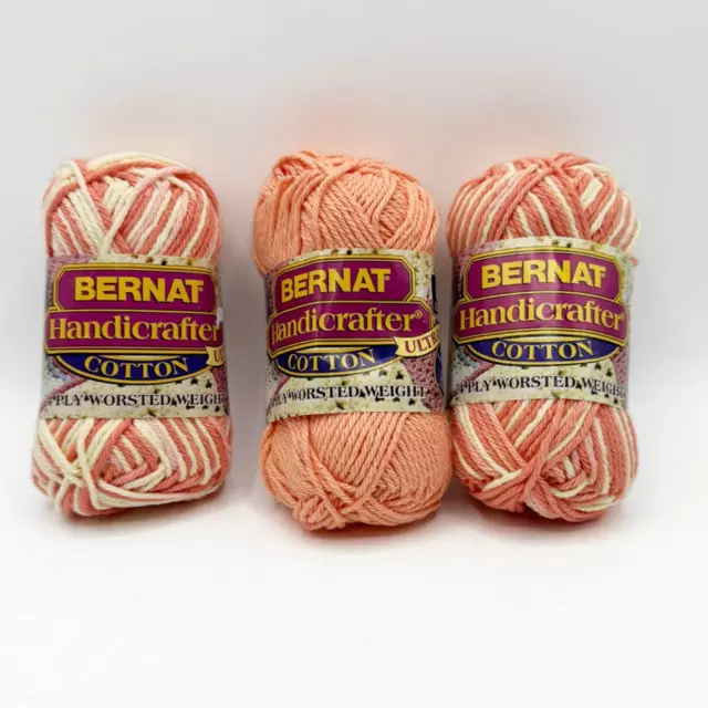 Bernat Handicrafter Cotton Yarn - Solids-Hot Pink