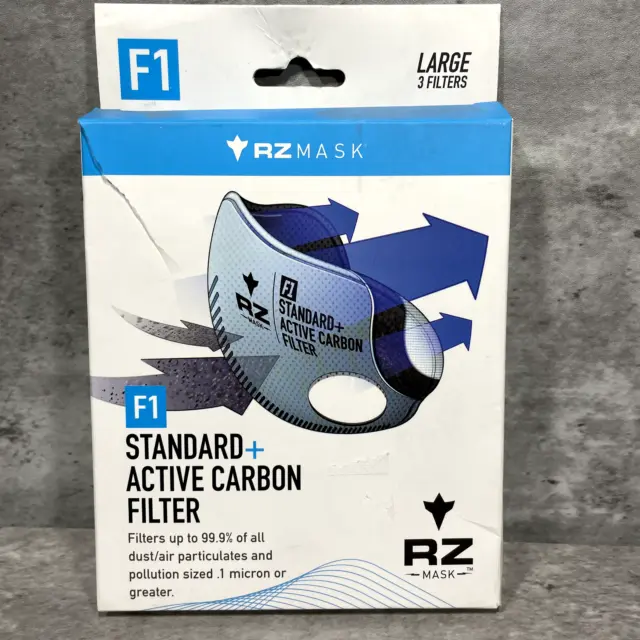 RZ Mask F1 Filter Standard + Active Carbon Filter Sz Large 3 Filters in Pack
