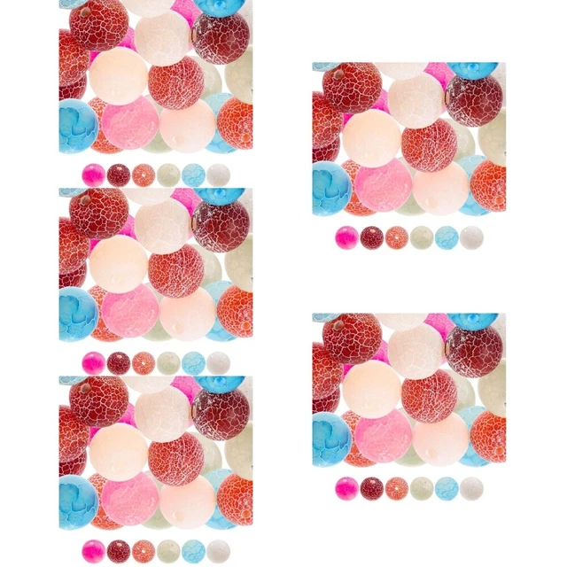 5 Strip DIY Loose Beads Frosted Agate Beads Glass Bead Garland Crafts