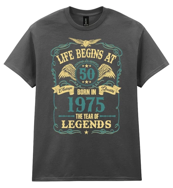 Vintage Since 1975 Shirt - Distressed 50th Birthday Gift For Men - Custom Year & Color - View #4
