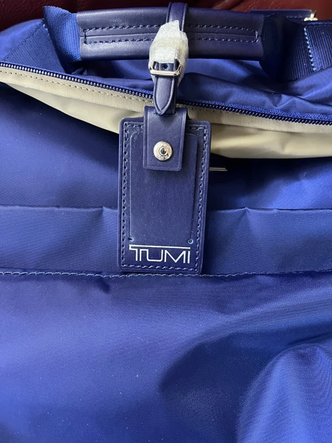 Tumi Voyageur Nylon Leisure Travel Blue Carryon Luggage Suitcase Wheels Black 11