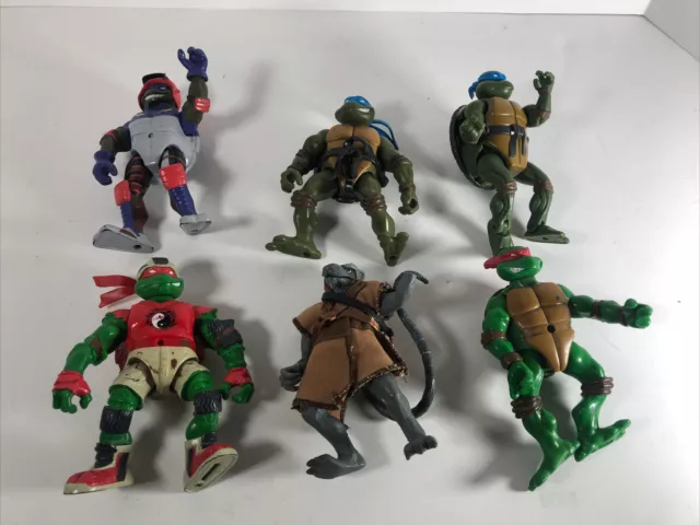 Lot of 6 Teenage Mutant Ninja Turtles Figures TMNT Year 2000’s