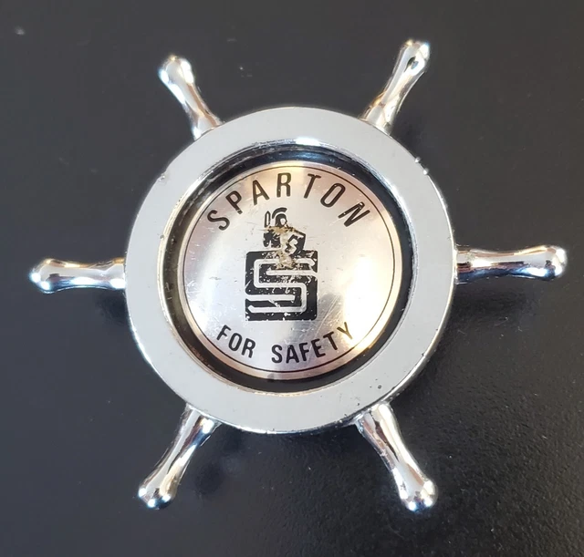 Vintage Spartan Boat Safety Horn Hand Pump Knob Chrome Logo