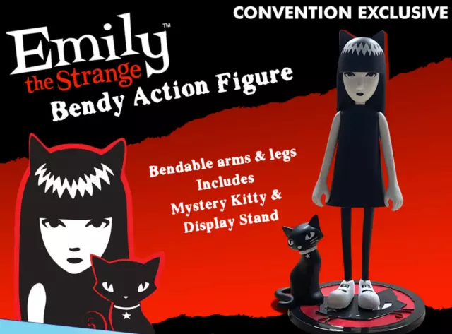 SDCC 2023 Exclusive Toynami Emily The Strange Bendy Action Figure Mystery Cat