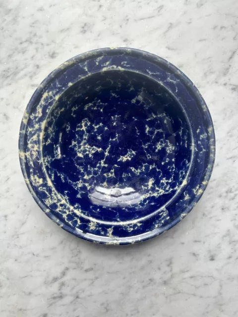 Bennington Potter Blue Agate Cereal Bowl Gently used excellent condition