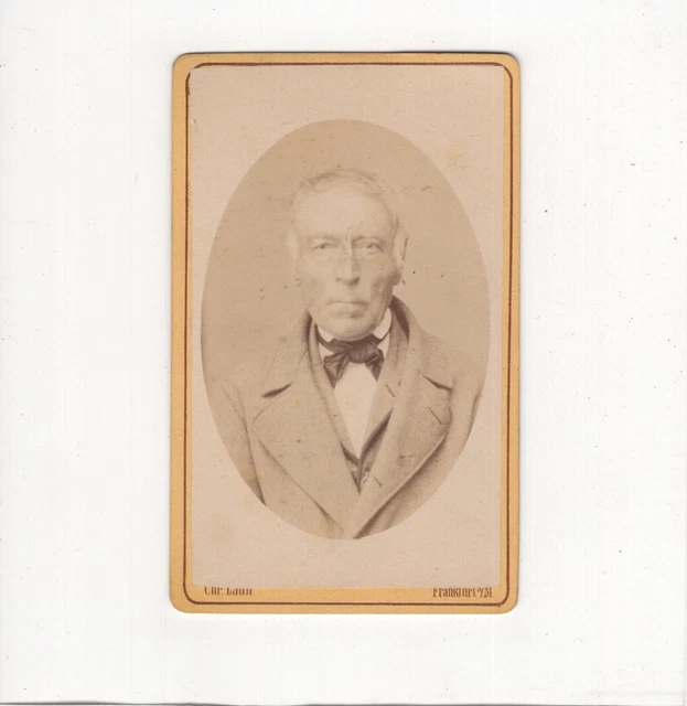 Chr. Laun CDV Foto Herrenportrait - Frankfurt Main 1870er