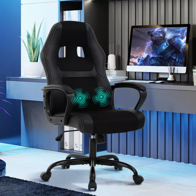 Massage Gaming Chair Office Ergonomic Racing Desk Chair Swivel Computer Chair