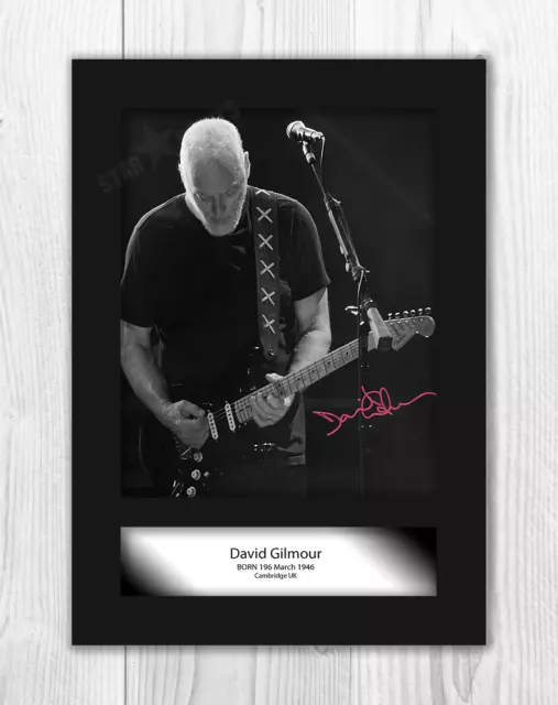 David Gilmour 2 A4 signed mounted picture photograph poster Choice of frame