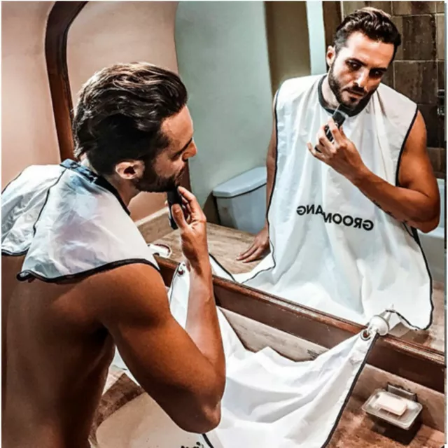 Shaving Beard Apron Men's Facial Hair Cape Bib Beard Trimming Catcher UK Men's