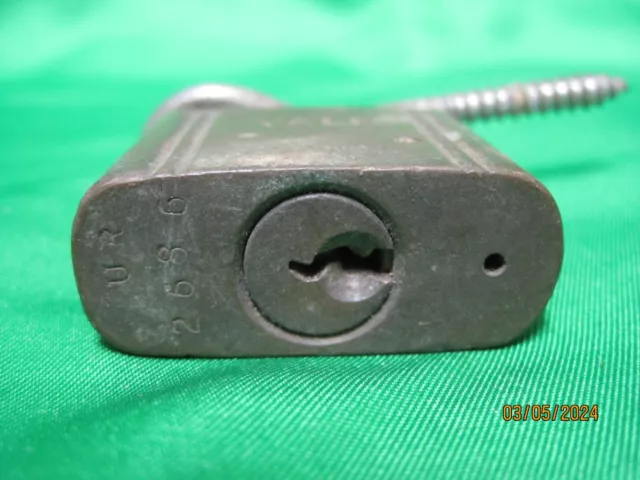 Vintage WWII Ordinance Department USA Yale Brass Lock Padlock !!! 3
