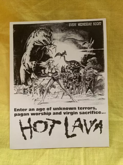 Rare Vintage 1990's HOT LAVA promo card by Ground Zero 836 N Highland Hollywood