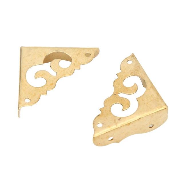 10Pcs Corner Protector Brass Corner Guards For Wooden Box And Furniture