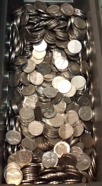 500 - 1943 WHEAT Steel CENTs Bag - 500 Steel Cents Bag Lot