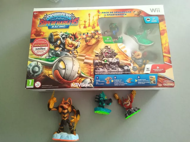 Lot Skylanders Super Charters Racing en boîte avec 5 figurines + vaisseau Jeu...