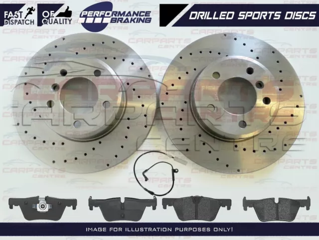 FOR BMW 420d M SPORT FRONT DRILLED PERFORMANCE BRAKE DISCS MINTEX PADS SET 312mm