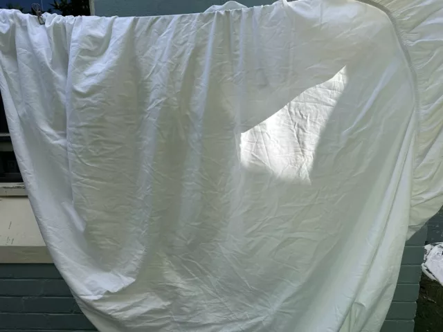 Canningvale white KING size fitted sheet cotton/polyester, lightly used EUC