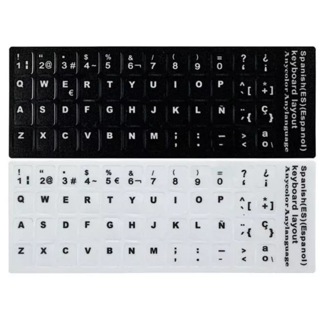 18x6.5cm Keyboard Layout Stickers Spanish Letters Keypad Protective Film