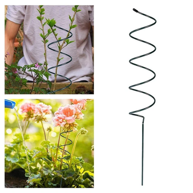 24 Supports Pour Plantes Grimpantes - 4 Tailles (5,8 à 13,5 Cm) - Plastique Noir/vert - Pour Rosiers, Tomates, Plantes D'intérieur