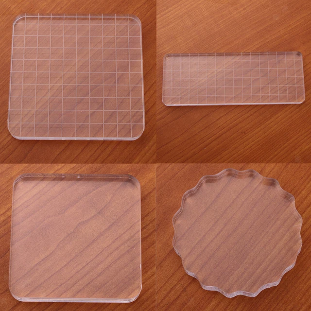 7 Styles Clear Acrylic Block Stamp Blocks Stamping Tool for DIY Craft Making