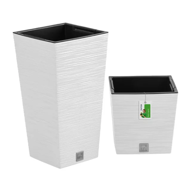 Pot de fleur série Furu - lot de 2 pots carrés 3