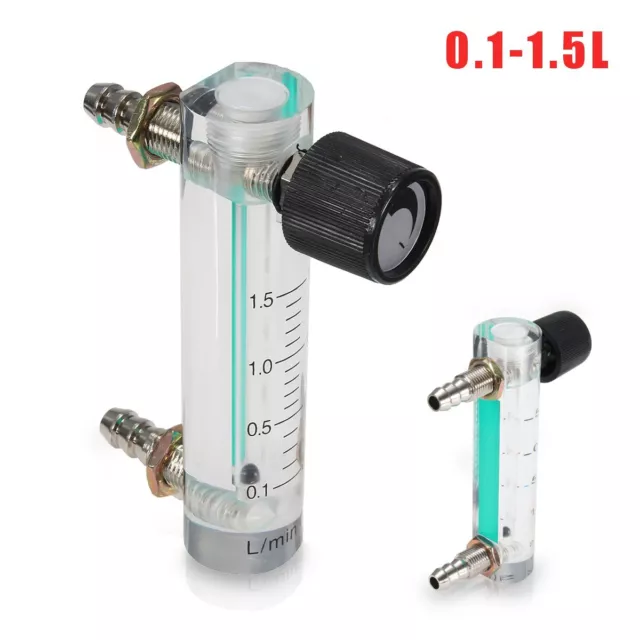 0.1-1.5LPM 0.1Mpa Acrylic Gas Air Oxygen Flow Meter Flowmeter with Control Valve