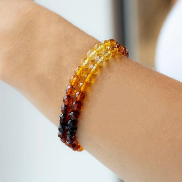 Bracelet Ambre pour Femme Bracelet Ambre Naturel de la Baltique Multicolore...