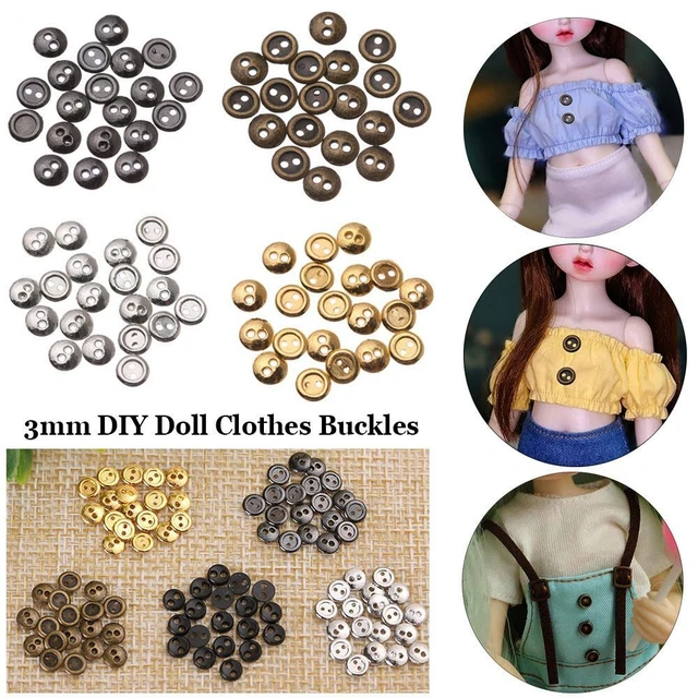 de sangle de poupées Vêtements de poupée bricolage Mini boutons en métal