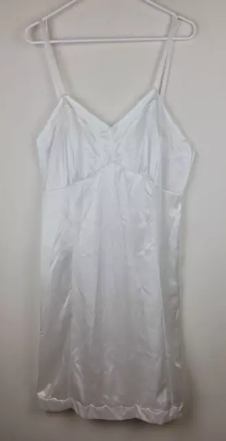 Vintage Wonder Maid Slip Dress 40 White Nylon Full Slip Lingerie USA Made