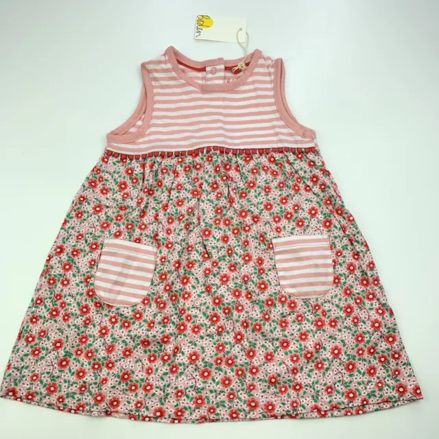 Girls size 0, Baby Boden, floral cotton casual dress, NEW
